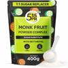 5:Pungă de reumplere cu îndulcitor natural din fruct de călugăr 15PM | 1:1 Înlocuitor de zahăr I Pudră de fructe de călugăr | Zero calorii și prietenos cu dieta keto | Extr de zahăr din fructe de călugăr
