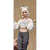 HAMRETHYPPZ 1/6 Female Costume Yoga Pants Fashion Fitness Slimming Lattice Outdoor Pants (Body, Head, Shoes Not Included)