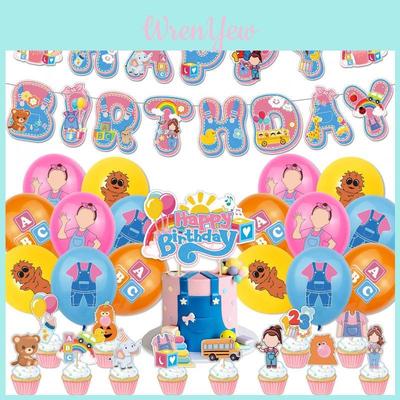 Ms Rachel Birthday Party Decorations Set With Balloons And Flags For Kids Celebration