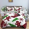 Set Biancheria da Letto Decorazione Natalizia Lusso Morbido Copripiumino Set 3D Stampato Natale Coperta Trapuntata King Queen Twin Size Tessile per la Casa
