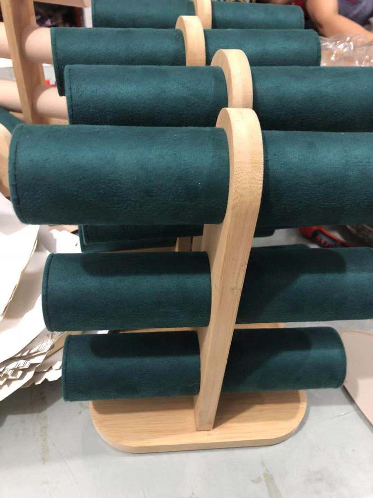 Bamboo Three-Tier Bracelet and Watch Display Stand