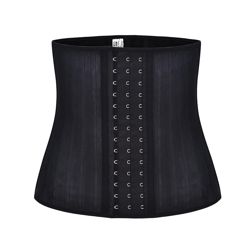 Matte Latex Waist Trainer: 25 Steel Bones, Tummy Control Sports Shapewear