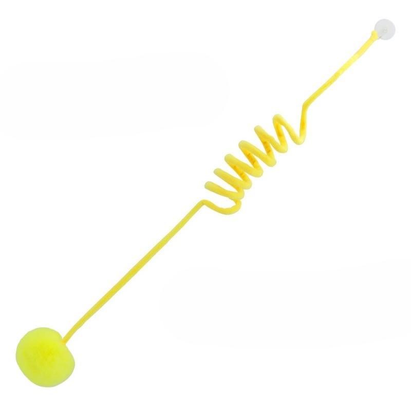 Suction Cup Type Spring Rabbit Fur Ball Cat Toys, Cat Teasing Balls, Self-entertaining Interactive Cat Toy Balls, Pet Supplies