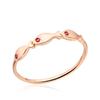 [Bnbgold] 14K Lucky Three Fish Birthstone July Ruby Ring Npr37151