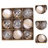 9Pcs Weihnachten Kugeln Ornamente Baum Hängende Dekoration 8cm Urlaub mit Schleife