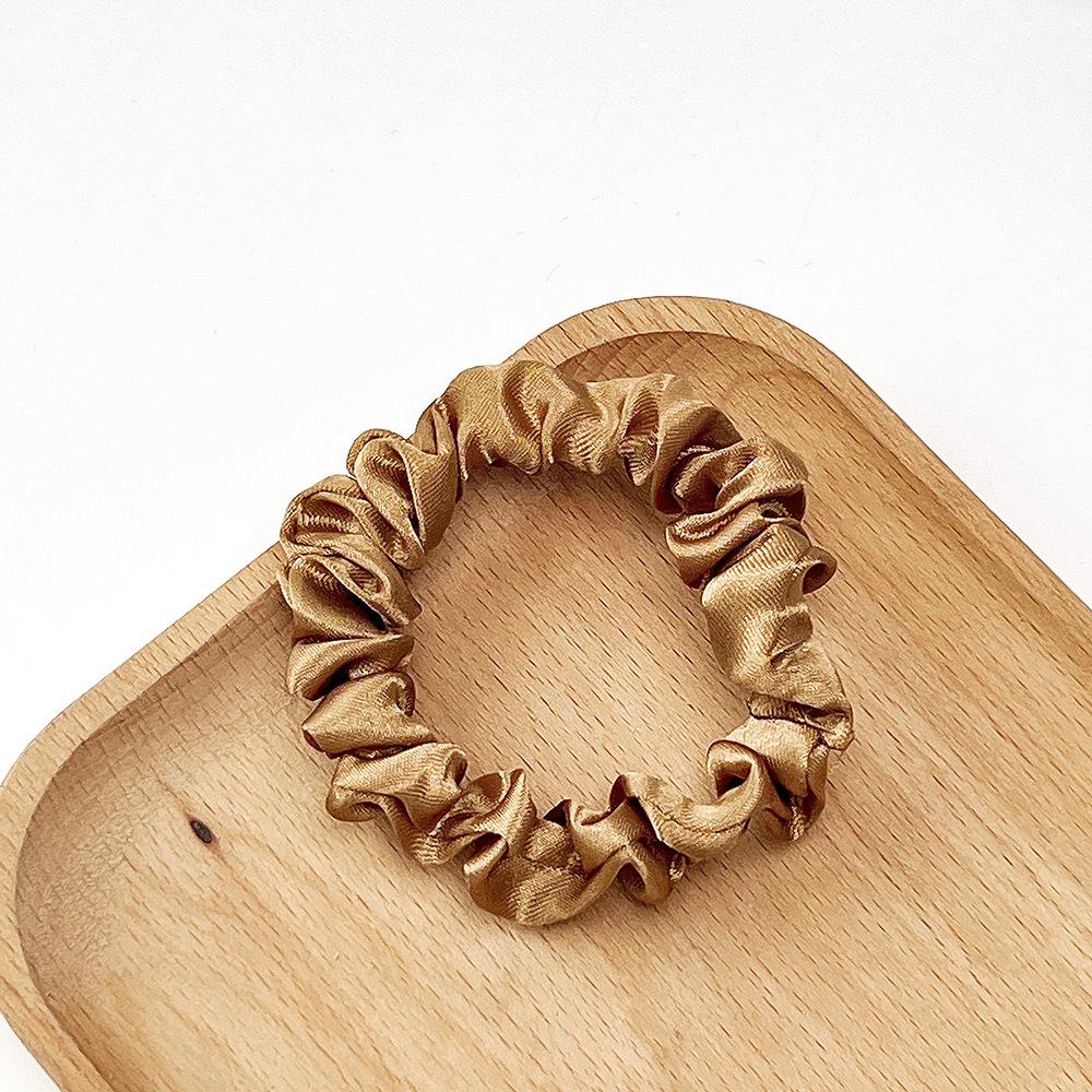 Korean Pleated Satin Hair Ring - Fashionable Elastic Headband for Ponytails