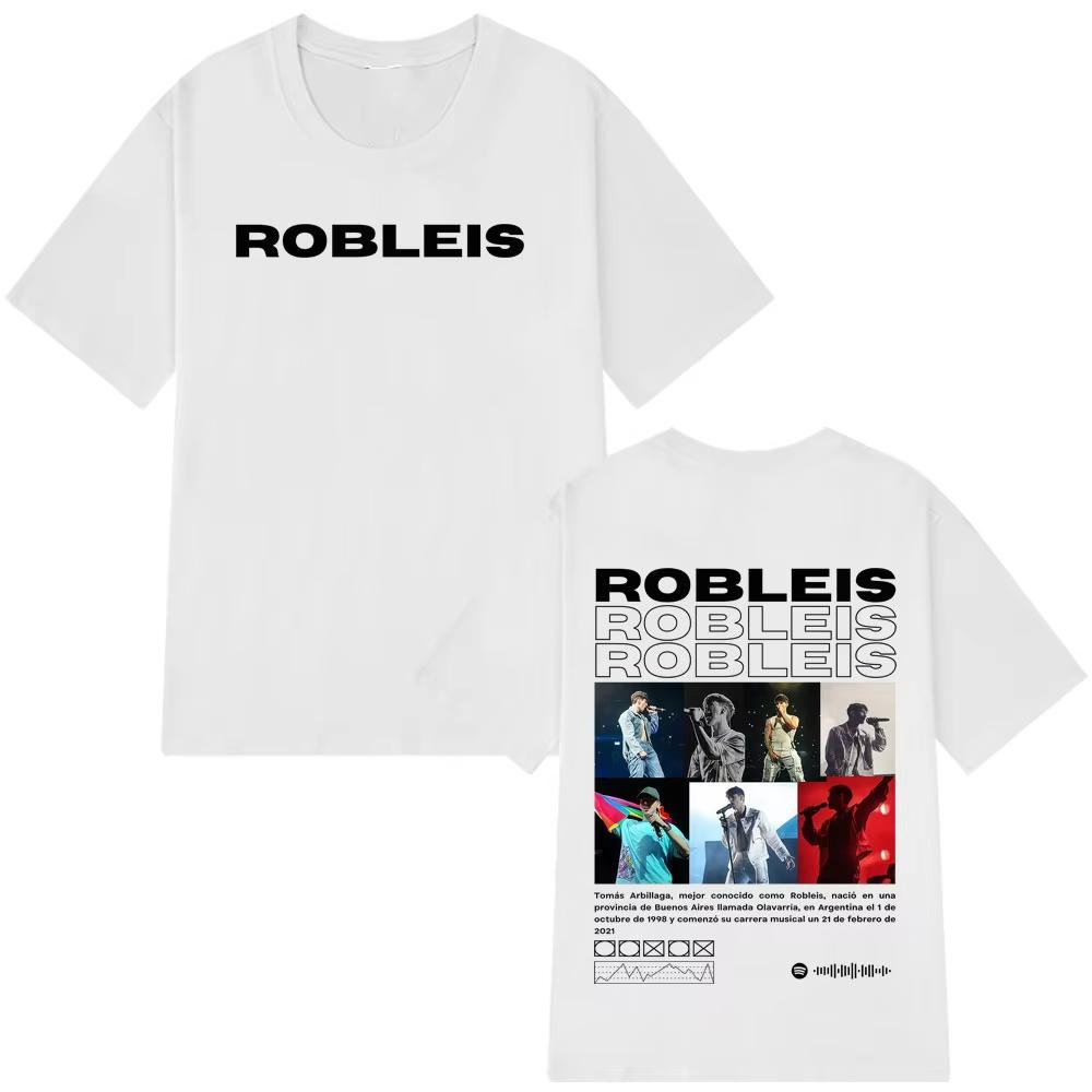 Rapper Robleis Album Tour 2026 Merch T Shirts Unisexs Women Hiphop Fashion Tshirts Gothic Punk Retro Casual Tshirts Streetwear