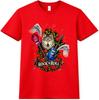 Wolf Rock N Roll T Shirt Guitar Roses Wings Music Graphic Vintage Tee