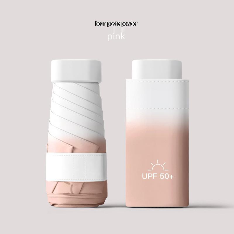 Compact Six-Fold Sun & Rain Umbrella with UV Protection for Women