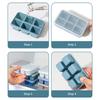 6 Grid Reusable Ice Cube Molds Easy To Take Off Ice Tray Refrigerator Icebox for Summer Juice Drinks Wine Cocktails Whiskey