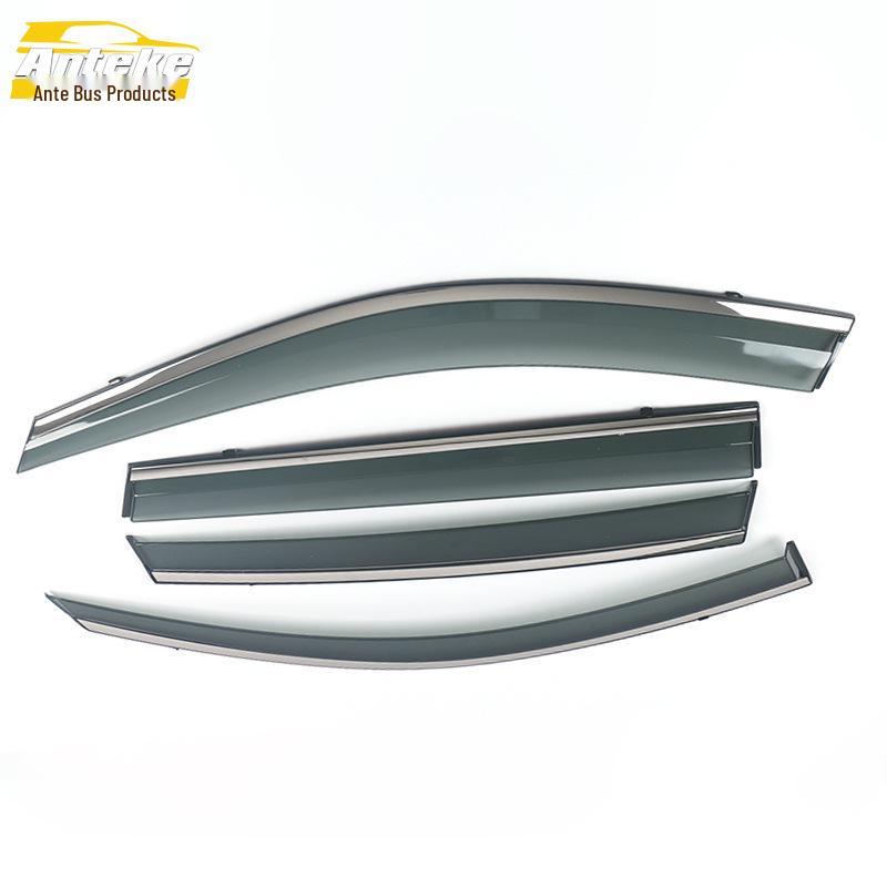 Mustang T70 Rain Deflector 3D Stainless Steel Bright Strip Shield - Car Exterior Accessory