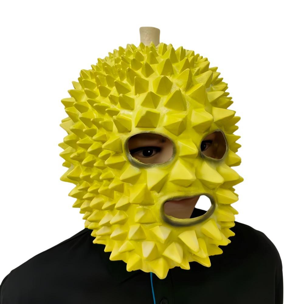 Funny Durian Latex Mask One size fits all adults жёлтый