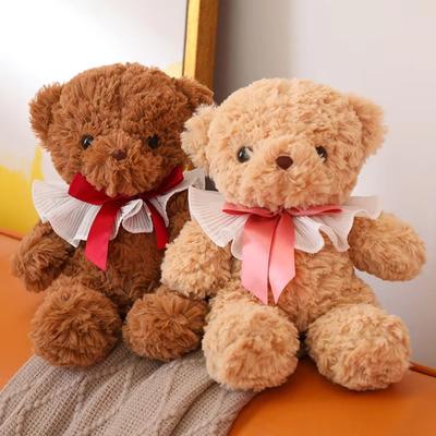 Kawaii Garbanotas Monica Meškinas Pliušiniai Žaislai Šventiniai Kepuraitės Pliušiniai Žaislai Mielas Meškinas Lėlė Žaislai Kaspinė Raudona Hug Meškinas Pliušinis Žaislas Vaikams