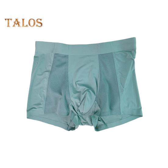 Men Boxer Underwear Mid-rise Elastic Waistband U-Convex Shorts Briefs Solid Color U-Convex Breathable Fabric Panties