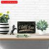 2D Flat Wooden 30*20cm Vintage Coffee Bar Sign - Retro Wall Decor for Kitchen, Home, or Cafe with "Coffee, Hot Chocolate, Tea" Design, Indoor/Outdoor