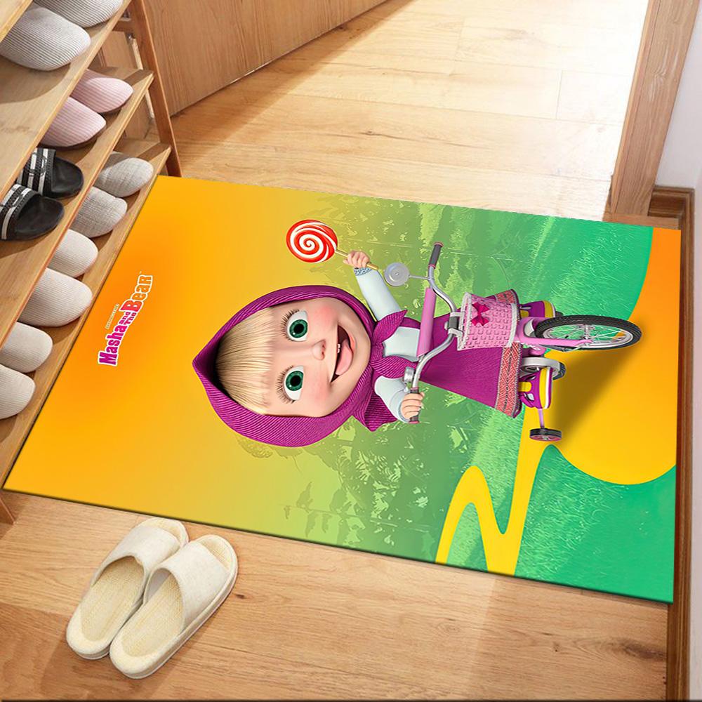 Masha Bear Floor Rug Office Rug Suitable for Playrooms Balcony Decorate Room Dormitory Anti-slip Rug Decorate Offices Spiritual Gift