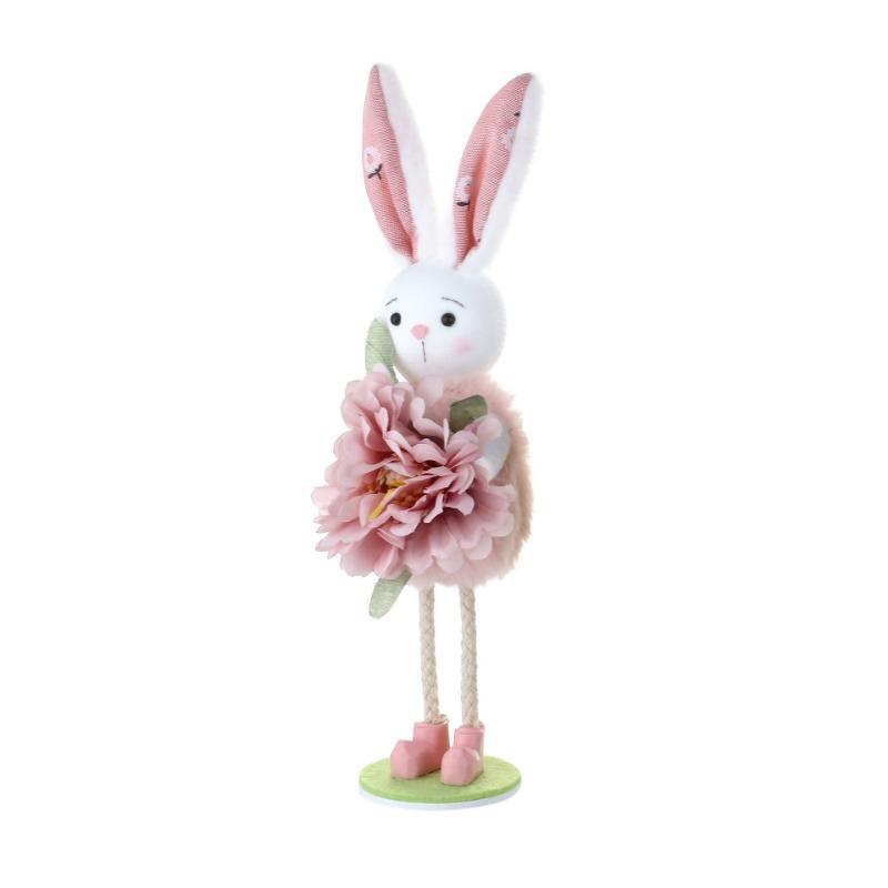 1PC Rabbit Standing Easter Explosion Living Room Fireplace Ornament Children's Gift Flower Decoration Party