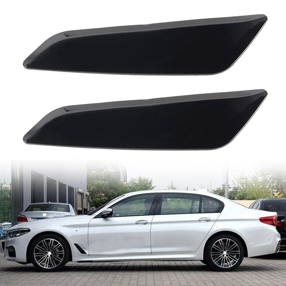 Glänzend Schwarz Kotflügel Seite Luftauslass Abdeckung Zierleiste Für BMW 5er G30 2017+
