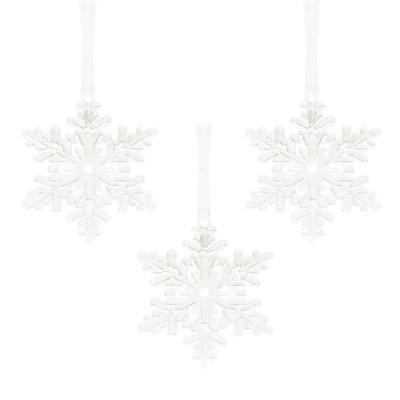 3Pcs/set DIY Christmas Transparent Snowflakes Acrylic Transparent Transparent Snowflakes Pendants Snowflake String Design