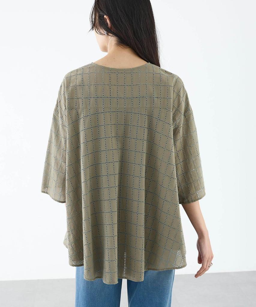 AC by Alpha Cubic Square Embroidered Size 9 Blouse, Women's, 353774, Off-White,