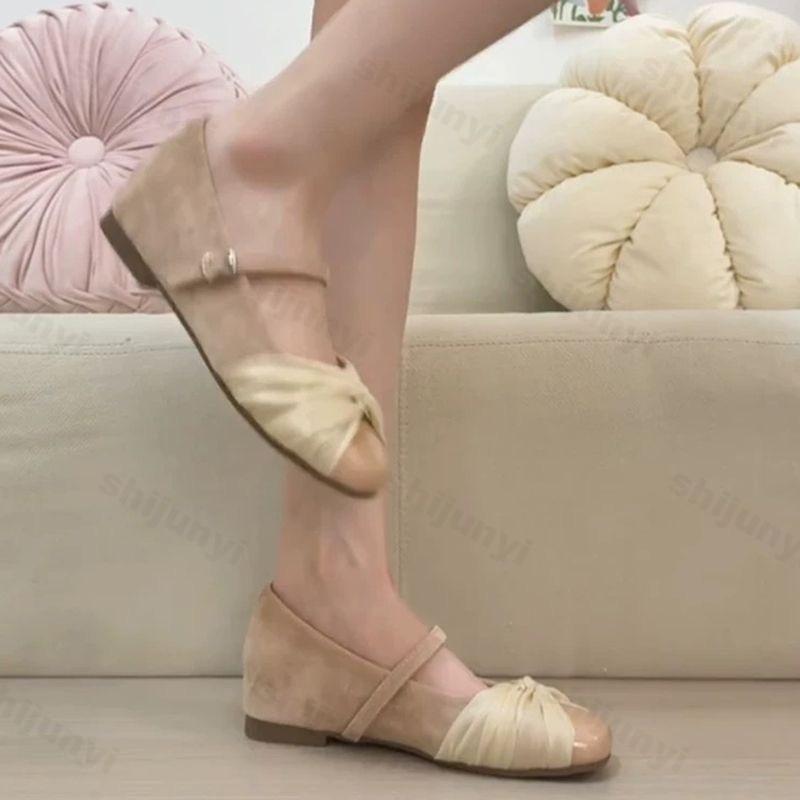 Mode Damen Mary Jane Schuhe Frühling Herbst Neu Schnallenriemen Elegant Mode Einzelne Schuhe Leicht Bequem Weiche Sohle Freizeitschuhe
