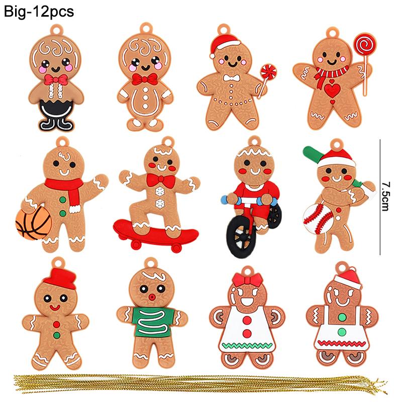 Gingerbread Man Ornaments Xmas Tree Hanging Pendant 2025 Merry Christmas Decorations for Home 2025 New Year Gift Navidad Noel