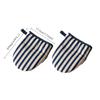 Heat-Resistant Oven Gloves Japanese-style Stripe Mini Oven Mitts Baking Gloves with Hanging Loops Hot Gloves for Cooking