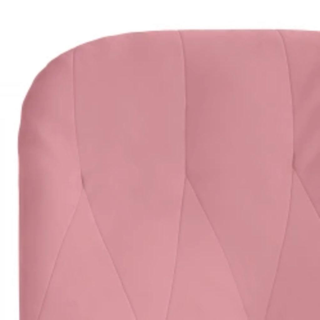 Recliner Chair with Ottoman Pink Velvet