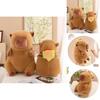 Adorable Hamburger Backpack Capybara Plush Toy For Kids Soft And Cuddly Stuffed Animal