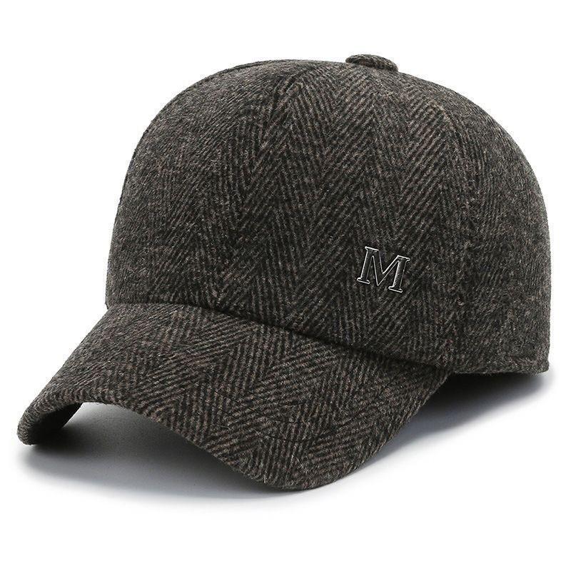 Men's Winter Warm Leather Baseball Cap with Ear Protection