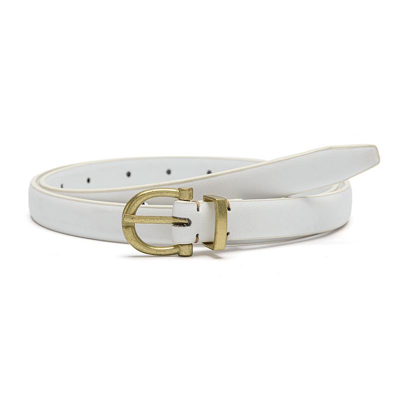 Belt Women'S Jeans Decorative Thin Belt Style Retro Gold Buckle Women'S Belt Tide