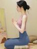 Women's Stunning Yoga Set: 2026 Spring/Summer Racerback Tank with Built-in Bra for Pilates and Fitness