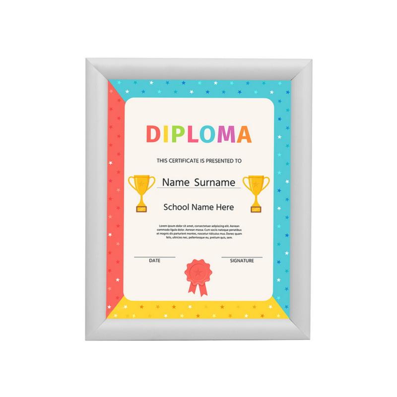 25mm Poster Frame Anti-glare Uv-resistant Right Angle Picture Frame For Home Decor (21.59 X 27.94cm)