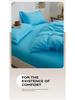 Nordic Minimalist Solid Color Cotton Bed Sheet and Duvet Cover Set (1.5m/1.8m) - Pure Cotton, 200x230 Cm