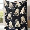 Digital Print Soft Skin Cute Pug Star Puppy Dog Lover Blanket Multi Blanket Product Material Flannel Conditioning Nap Blanket