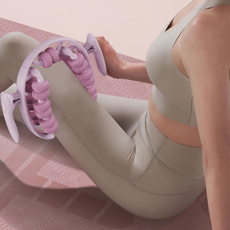 26 Wheel Leg Massager Ring Clamp Leg Roller 360°All-Round Massage Calf Muscle Relaxer Slim Shaping Leg Yoga Massage Roller
