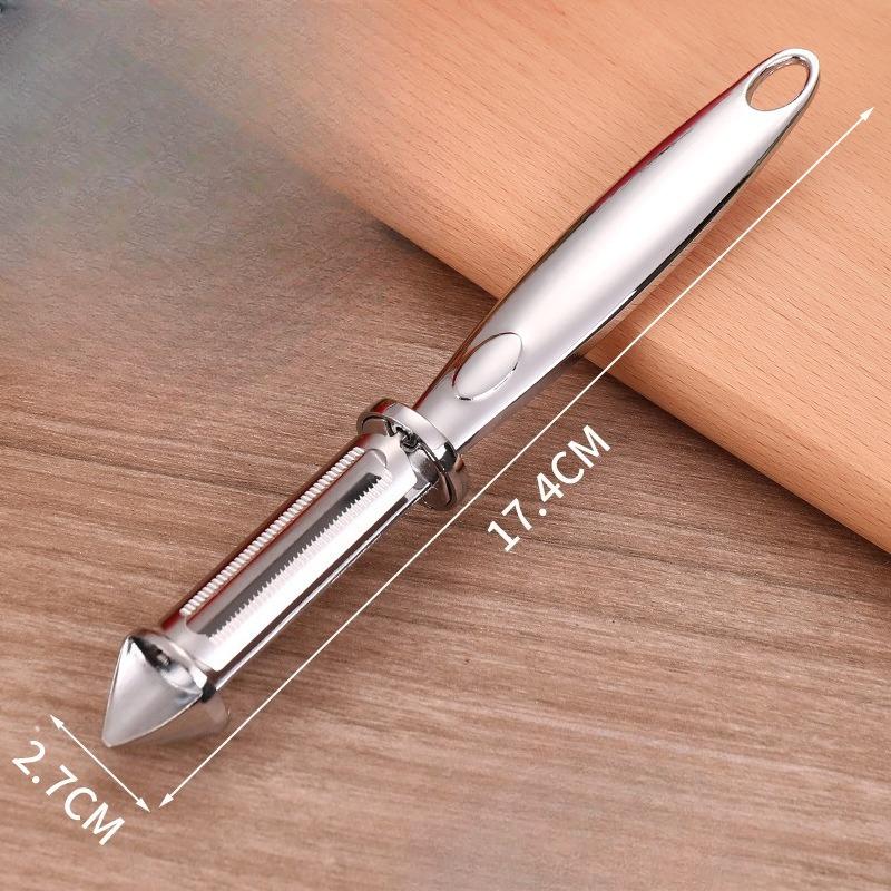 Multi-functional Peeler, Scraper, Grater, Stainless Steel Household Double-head Planer, Zinc Alloy Fruit Peeler