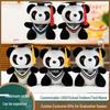 Doctor Panda Graduation Plush Toy Keychain with School Emblem and Custom Logo