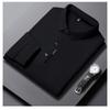 TrendHub Men's Long Sleeved POLO Shirt with Letter Printed Lapel Casual Top