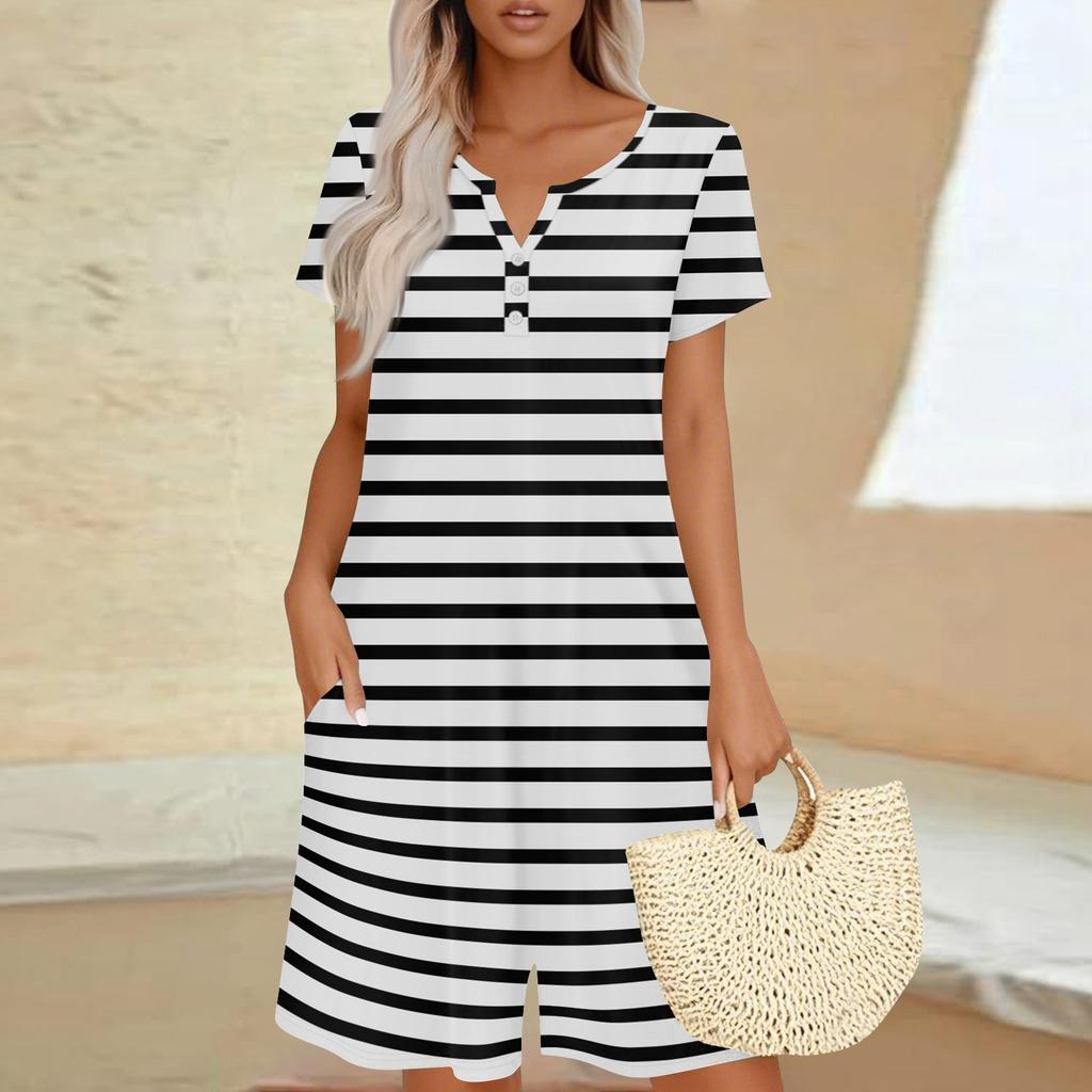 Damen Freizeit Jumpsuit mit kurzen Ärmeln Mode Top Jumpsuit Shorts Romper mit Taschen