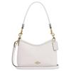 Laurel 19 Logo Logo Zip Calf Leather Crossbody Shoulder Bag Small Women's Chalk White