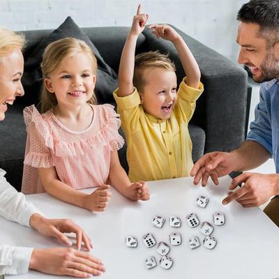 18Pcs Teaching Dices Engraving Kids Educational Toy Digital Number Acrylic Mathematical Dices For Party Family Bar Game