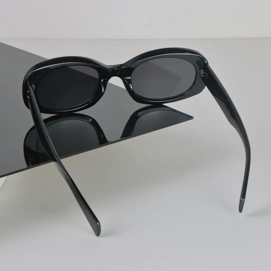 New Oval Sunglasses Women Men Vintage Fashion Female Male Mirror Clear Designer Eyewear Sexy Brand Black Sun Glasses