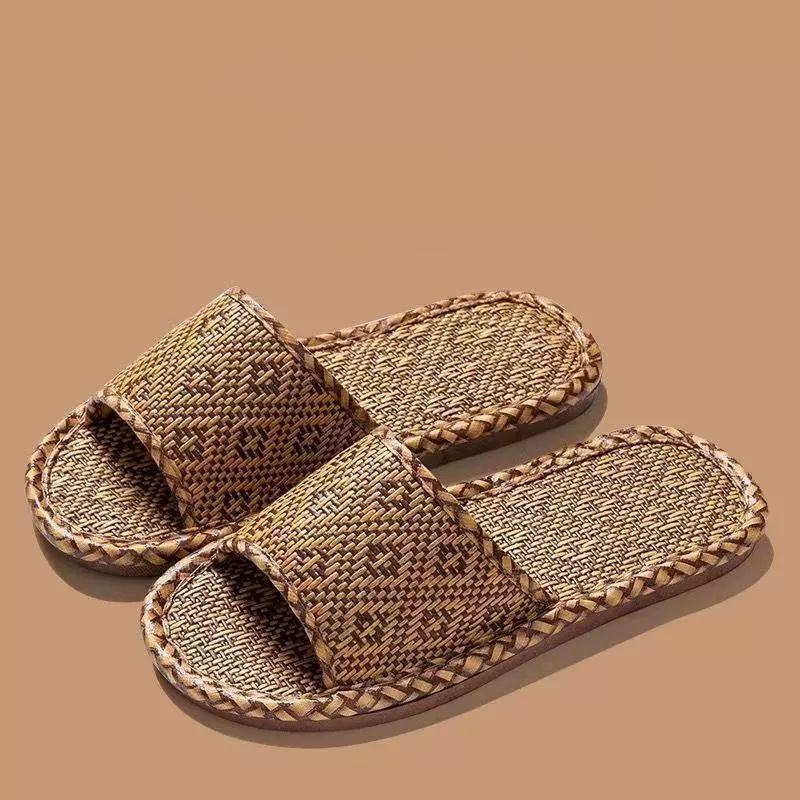 

Women s and Men s Non-Slip Rattan Grass Linen Slippers for Home Use - Ideal for Summer and All Seasons 37-38