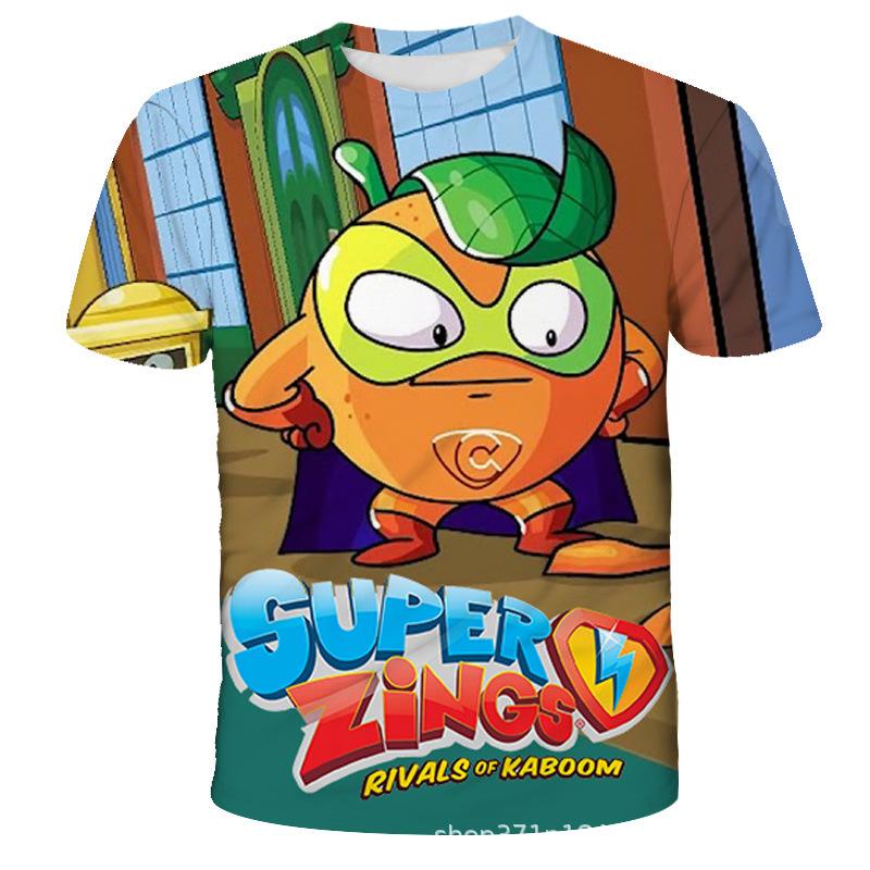 Cartoon Animation Printed Children's Clothing Top Fashionable Comfortable Short-sleeved Casual T-Shirts Boys