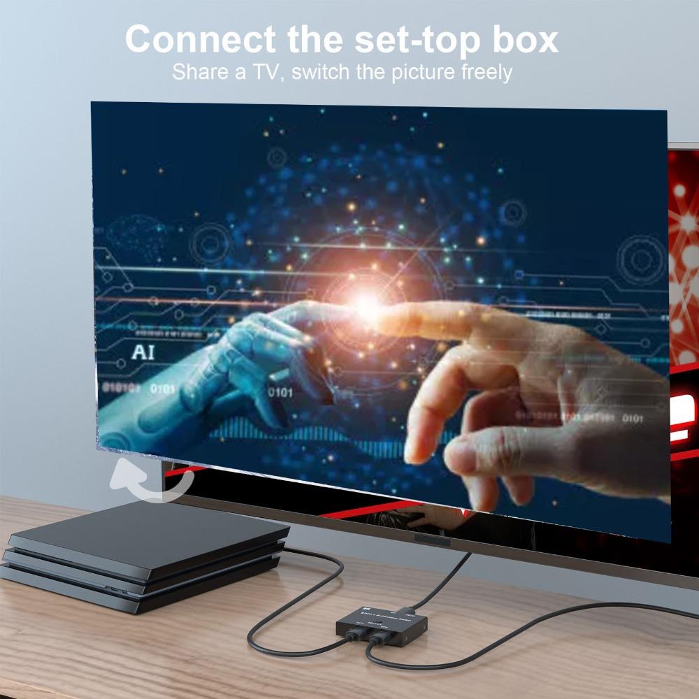 1 in 2 and 2 in 1 Bidirectional Switch 8K 60Hz DisplayPort Selector Office Setup