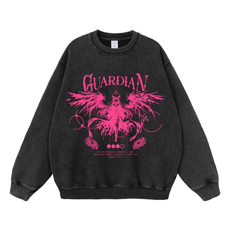 Oversized Streetwear Hoodie Men Cotton Graphic Print Loose Fit Winter Casual Sweatshirt