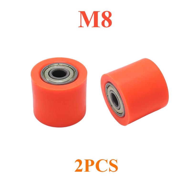 2pcs/1pair 8/10mm Wheel Tensioner Guide Drive Chain Roller Pulley For ATV CRF CR XR Enduro Motorcycle Motocross Dirt Bike