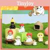 Adorable Cat Fruit Figurine Pvc Collectible Cute Blind Box Toy Model Set Of Six