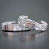 Hip Hop Fashion Green Cubic Zirconia Hoop Earrings For Women Men Circle Colorful Crystal CZ Party Jewelry Wholesale
